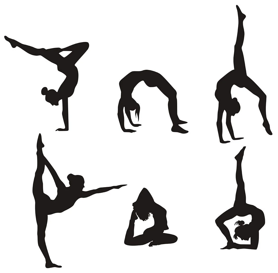 Gymnastics Wall Decal Sport Art Vinyl Stickers for Kids Girl Room Gym Decor