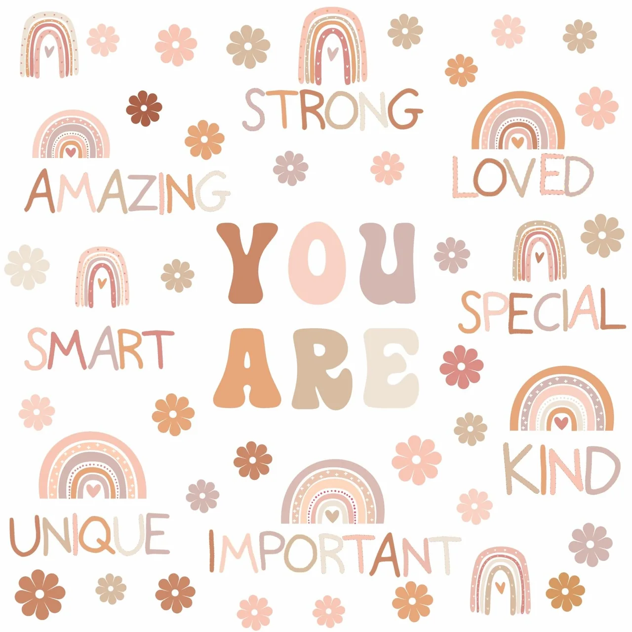 Boho Inspirational Wall Decals Motivational You are Kind Quotes Art Sticker