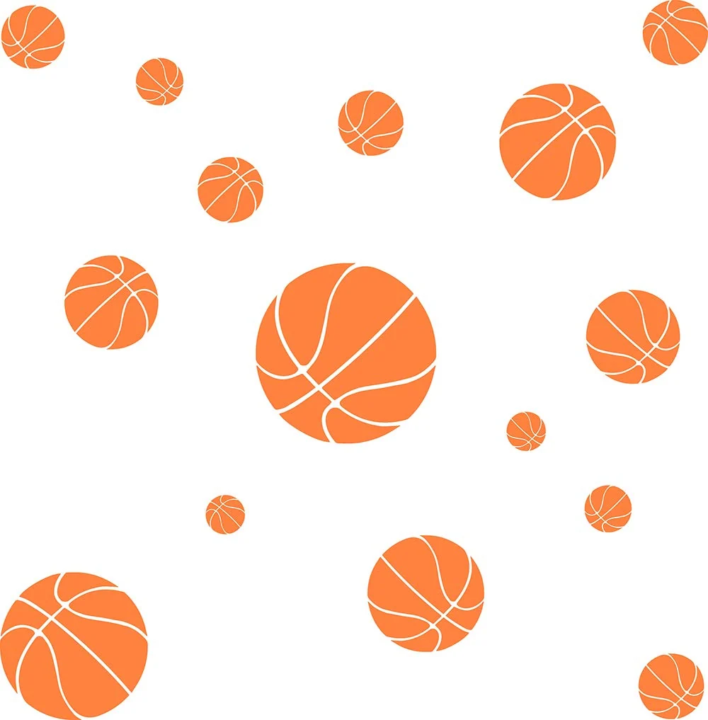 Basketball Decals Sports Wall Stickers Boys Room Wall Decor Peel and Stick