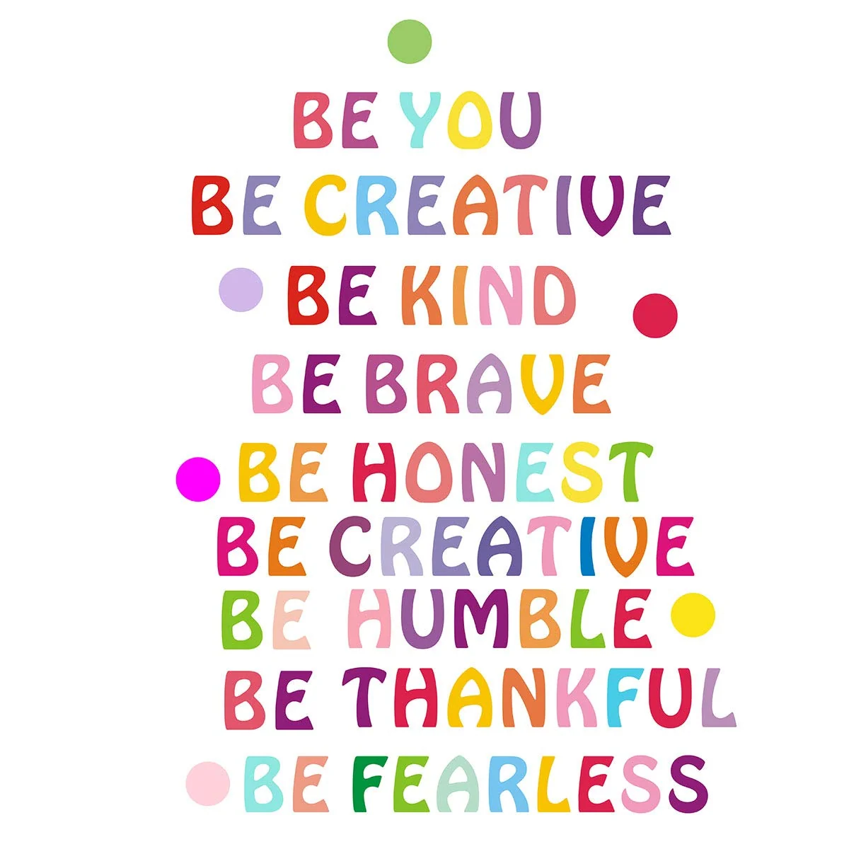 Inspirational Decal Be Kind Wall Decal Be You Quotes Rainbow Motivational Lettering…
